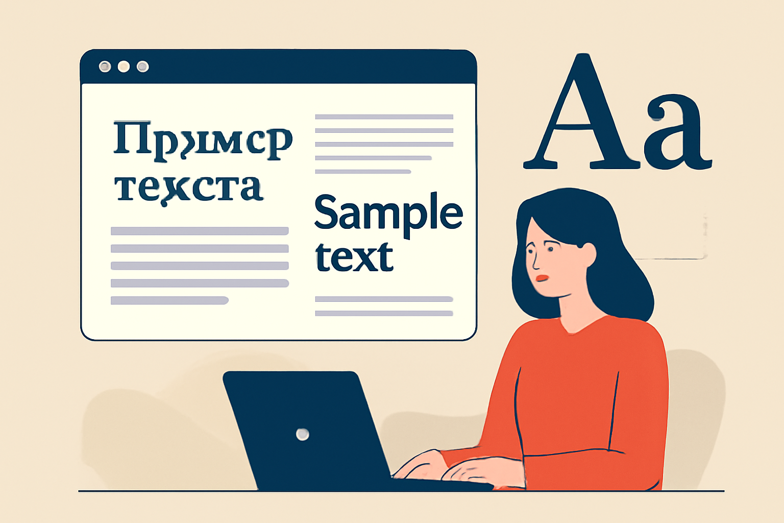 Как гармонично сочетать кириллические и латинские шрифты в веб-дизайне для улучшения читаемости текста